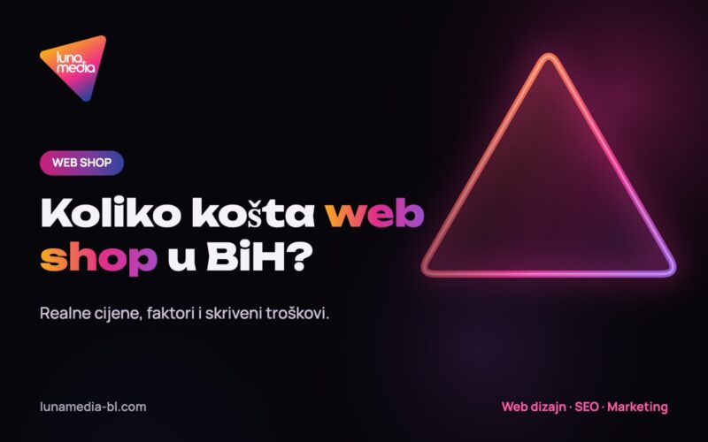 Cijena izrade web shopa u BiH 2026 – vodič LunaMedia