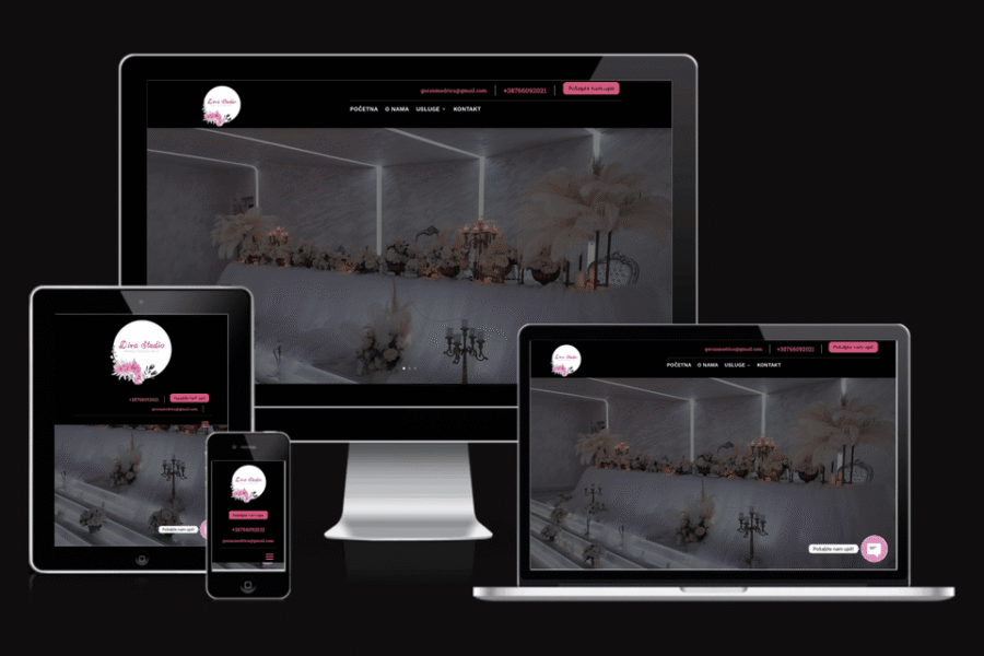 Web sajt Diva Studio — rad agencije LunaMedia