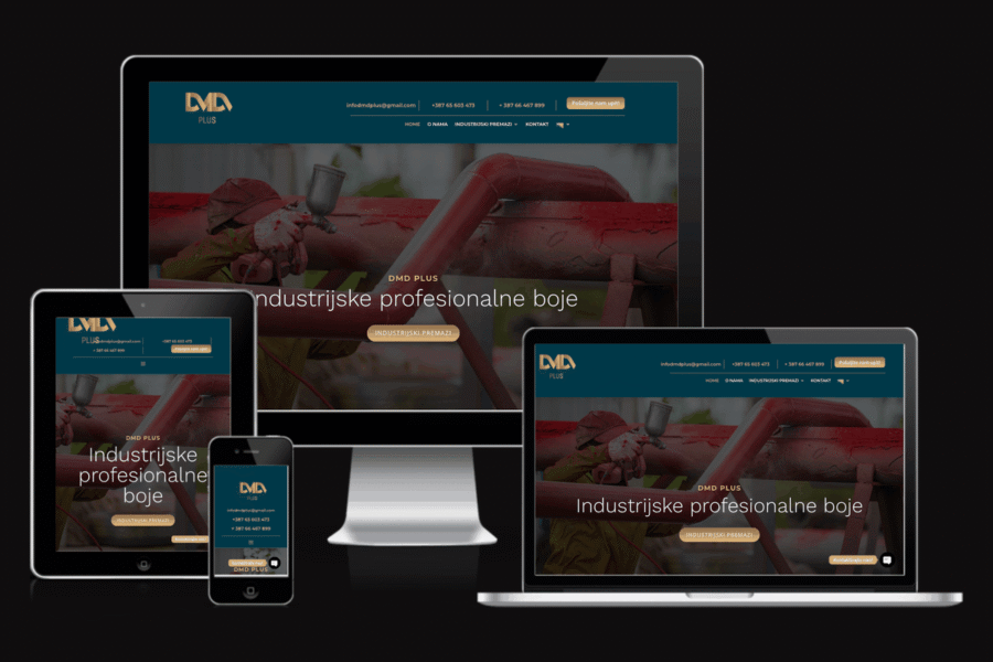 Web sajt DMD Plus — rad agencije LunaMedia