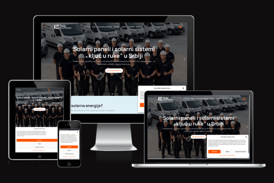 Web sajt EcoPower — rad agencije LunaMedia