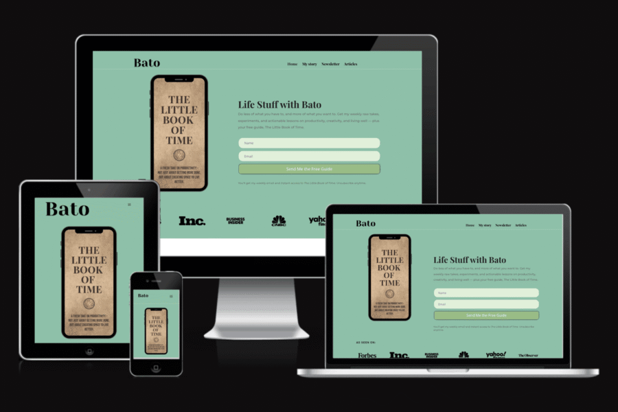 Web sajt I AM BATO — rad agencije LunaMedia
