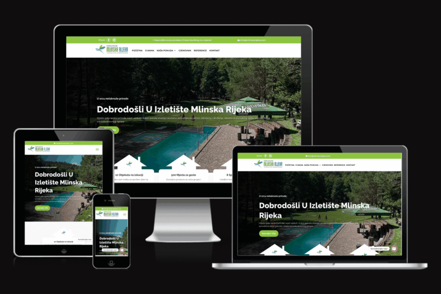 Web sajt Mlinska Rijeka Primaprom — rad agencije LunaMedia