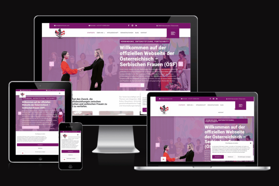 Web sajt Oesfrauen — rad agencije LunaMedia