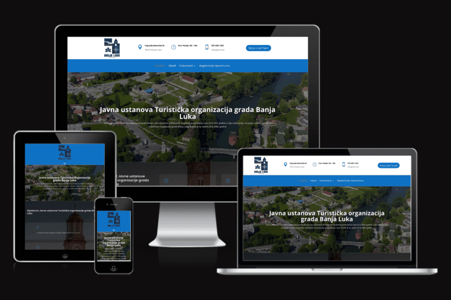 Web sajt TOBL — rad agencije LunaMedia