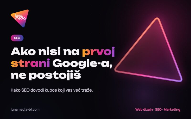 Prva strana Google-a i SEO optimizacija – LunaMedia