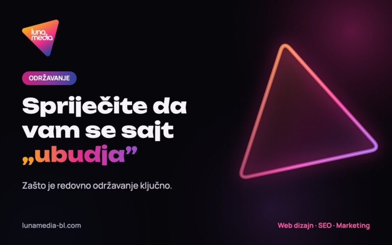 Redovno tehničko održavanje web sajta – LunaMedia