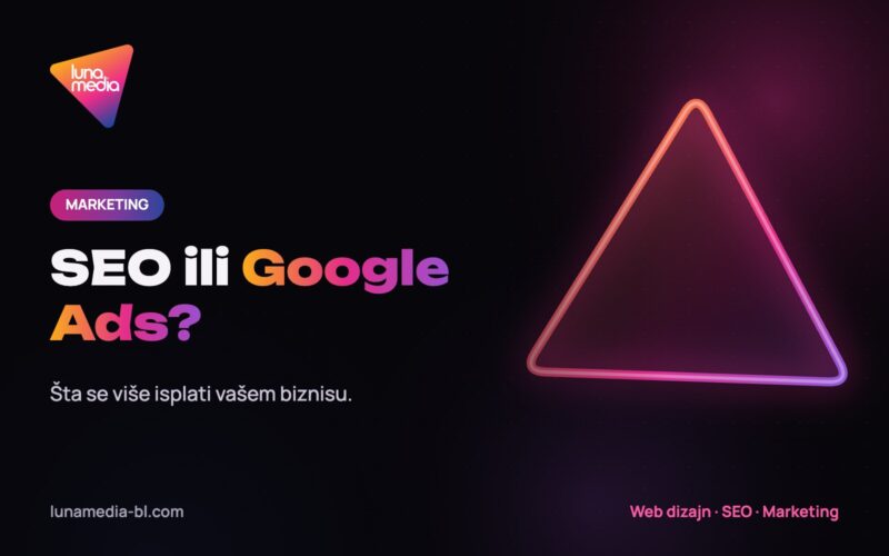 SEO ili Google Ads – poređenje isplativosti, LunaMedia