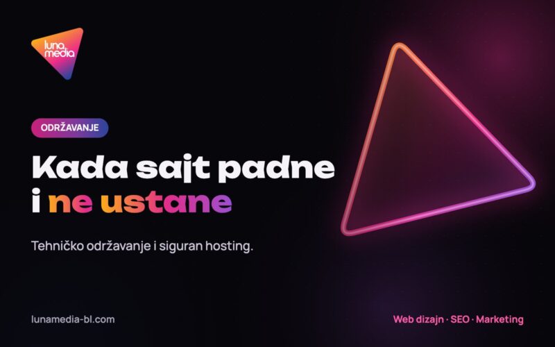 Tehničko održavanje sajta i siguran hosting – LunaMedia