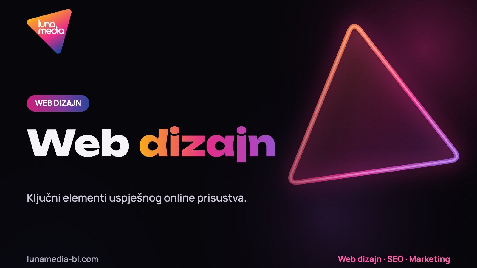 Web dizajn – ključni elementi uspješnog sajta, LunaMedia
