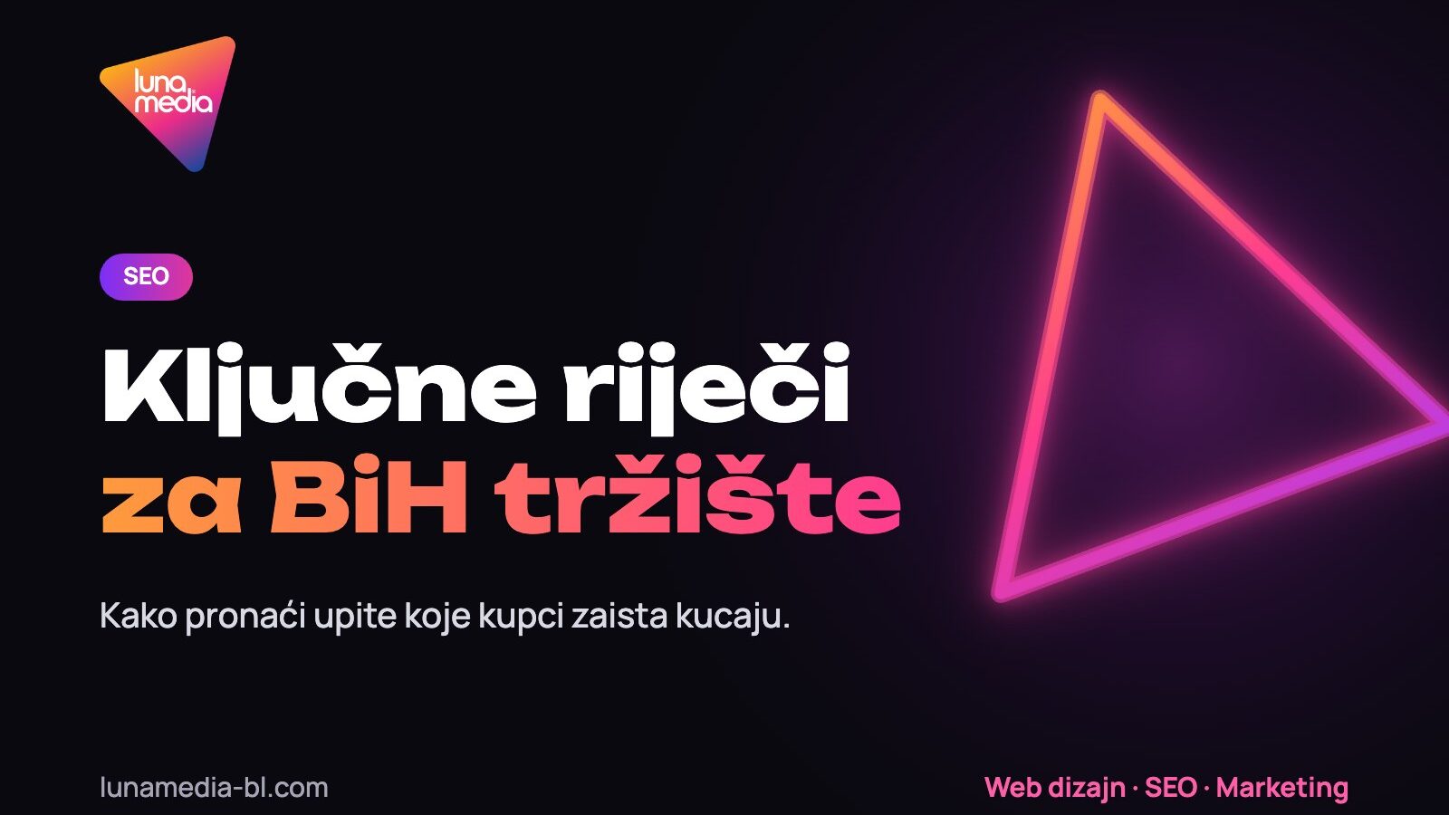 Istraživanje ključnih riječi za BiH tržište – vodič 2026, LunaMedia