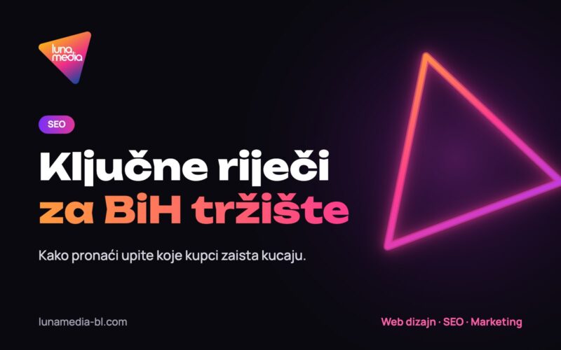 Istraživanje ključnih riječi za BiH tržište – vodič 2026, LunaMedia