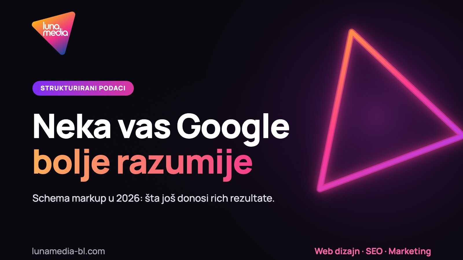 Schema markup i strukturirani podaci u 2026 – LunaMedia